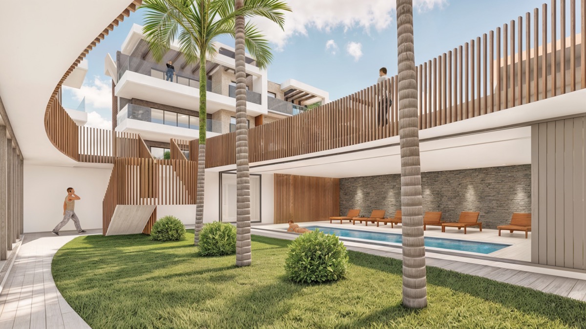 Render de spa y gimnasio